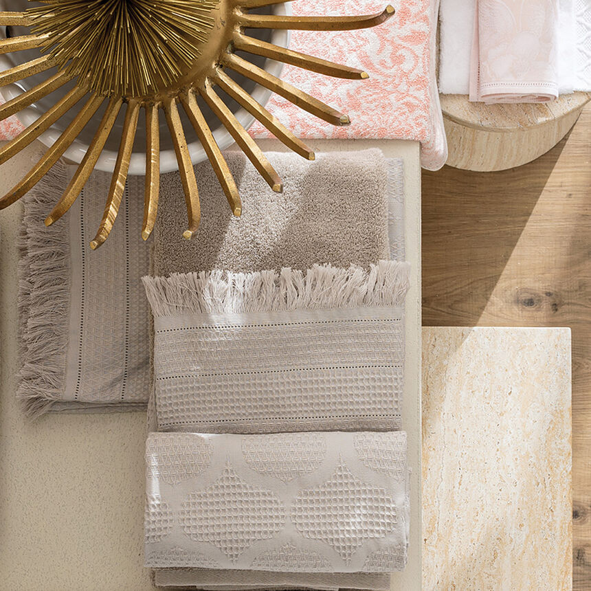 Telo bagno / Asciugamano Hera Argile 70x140 100% cotone, , hi-res image number 0